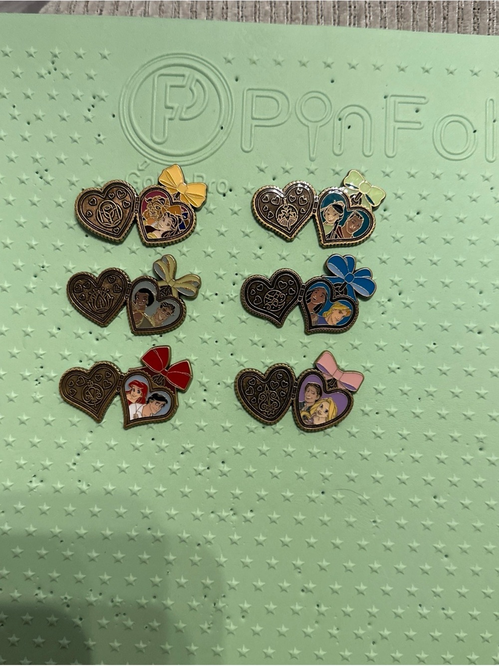 Loungefly Disney Princess Couple Locket Blind Box Enamel Pin - Full Set 6